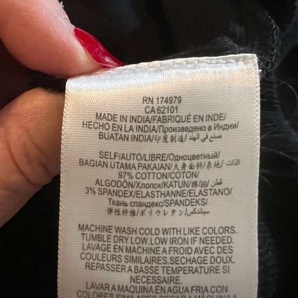 Kenneth Cole black long T-shirt dress with side pockets size m - Picture 8 of 8